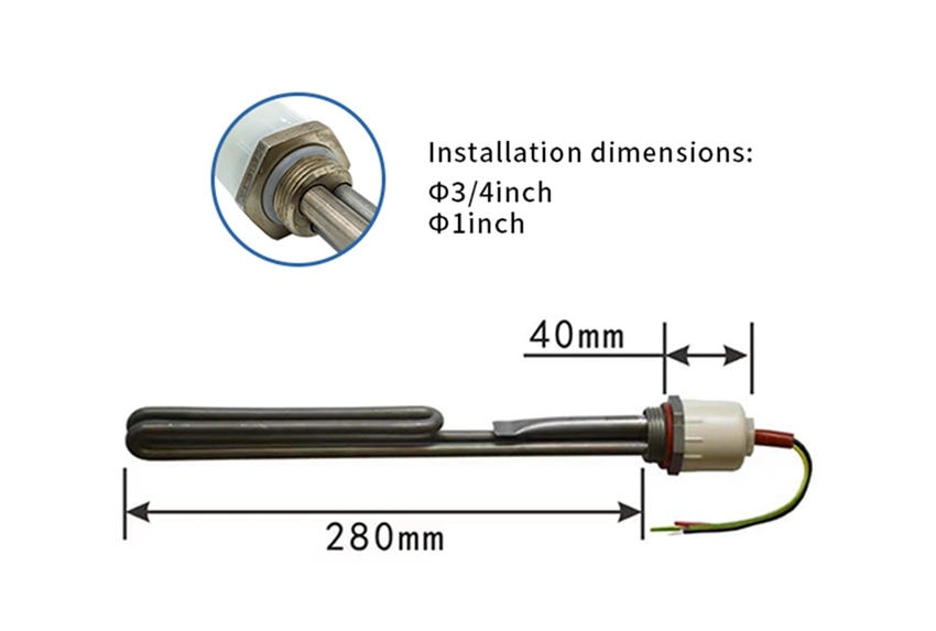 Sunseeker Immersion Heaters for Electrical Heating with Screw Plug